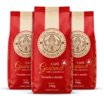 Kit com 3 Cafés Gourmet<BR>100% Arábica Torrado e Moído<BR>250g cada