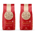 Kit com 2 Cafés Gourmet<BR>100% Arábica Torrado e Moído<BR>500g cada